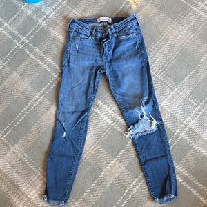 Abercrombie & Fitch Ripped Blue Skinny Jeans